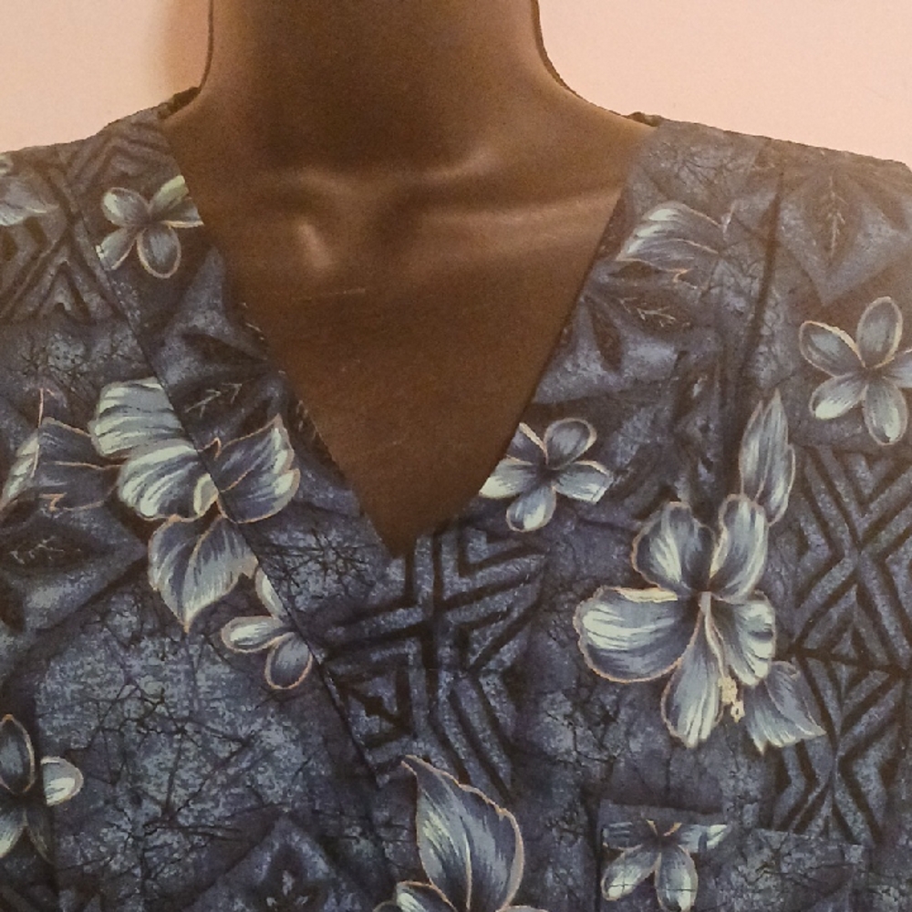 Floral Blue Women's Top